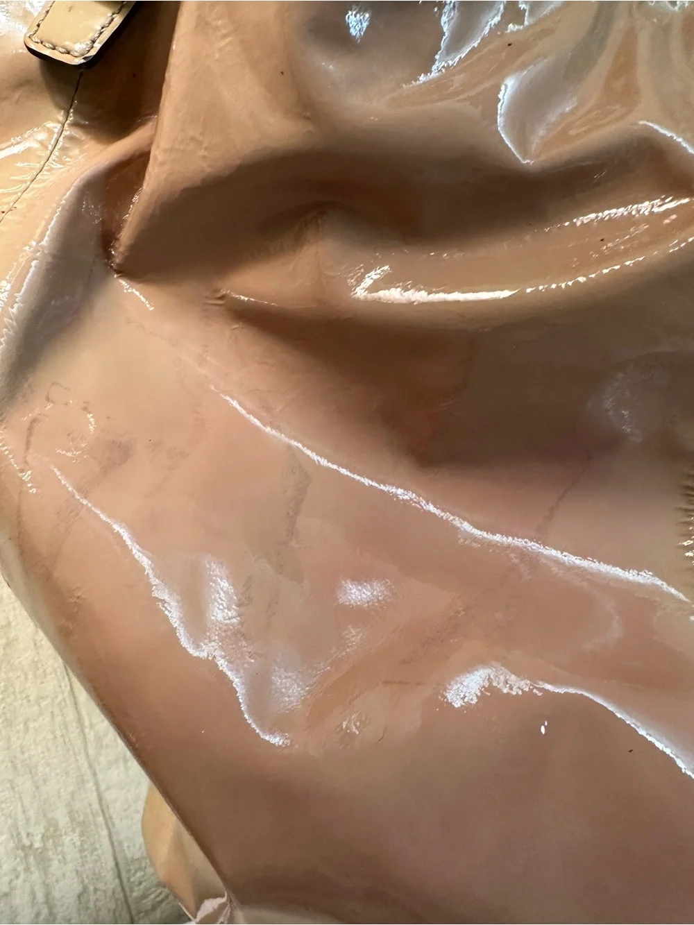 REHAB ME - Coach Blush Patent Leather Hobo with Gold Hardware